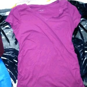 Deep magenta maternity shirt